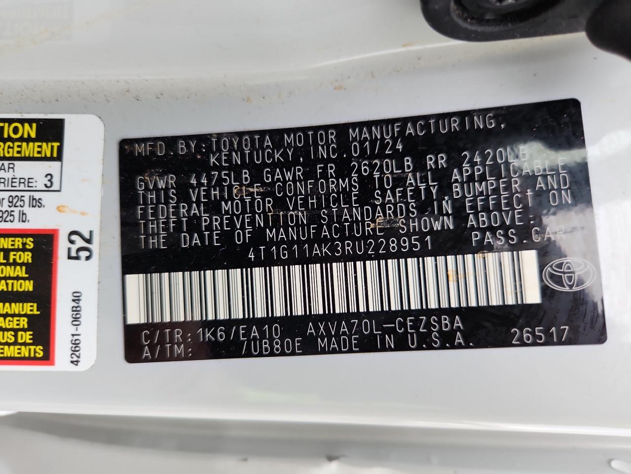 TOYOTA CAMRY SE NIGHT SHADE