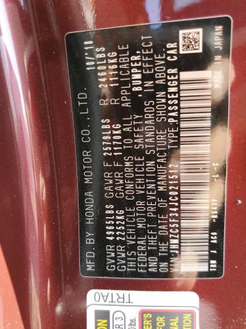 2018 HONDA CLARITY TO JHMZC5F34JC021512