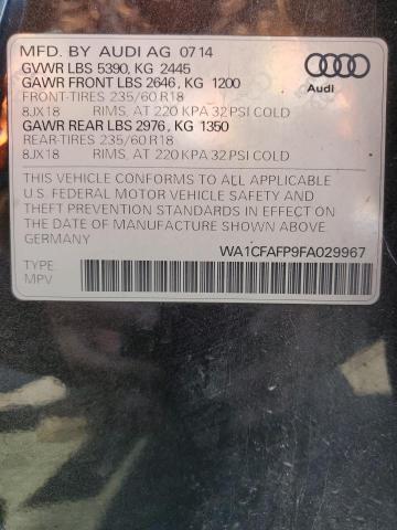 2015 AUDI Q5 PREMIUM WA1CFAFP9FA029967