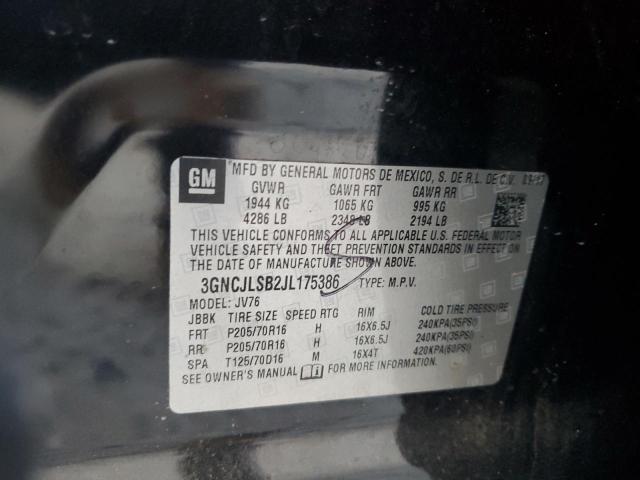 2018 CHEVROLET TRAX 1LT 3GNCJLSB2JL175386