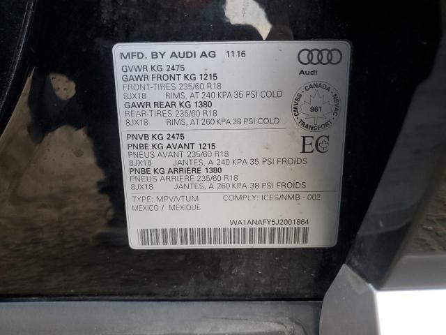 2018 AUDI Q5 PREMIUM WA1ANAFY5J2001864