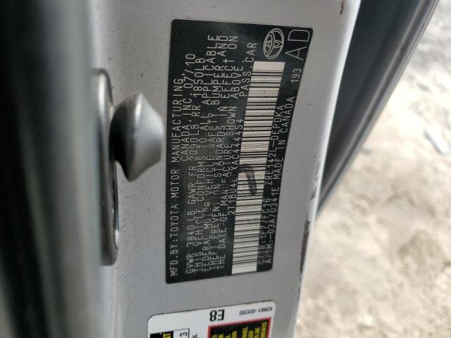 2010 TOYOTA COROLLA BA - 2T1BU4EEXAC444454