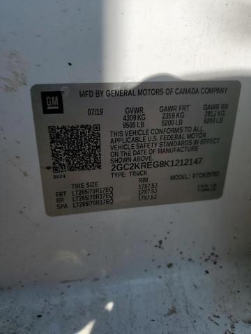2019 CHEVROLET SILVERADO K2500 HEAVY DUTY 2GC2KREG8K1212147