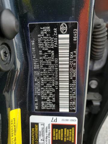 2017 TOYOTA CAMRY LE 4T1BF1FK4HU815193