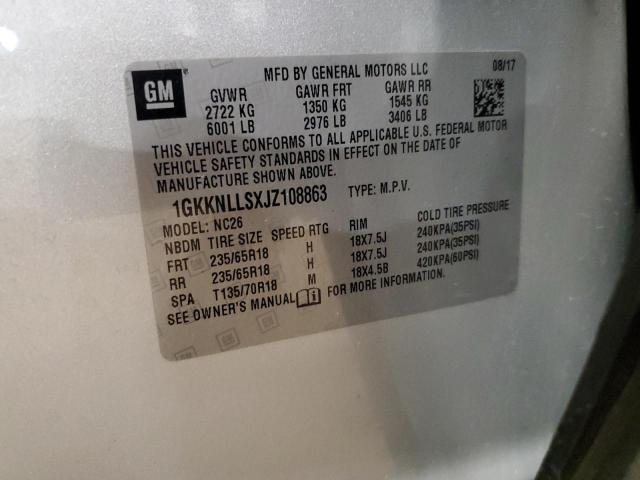 2018 GMC ACADIA SLE 1GKKNLLSXJZ108863