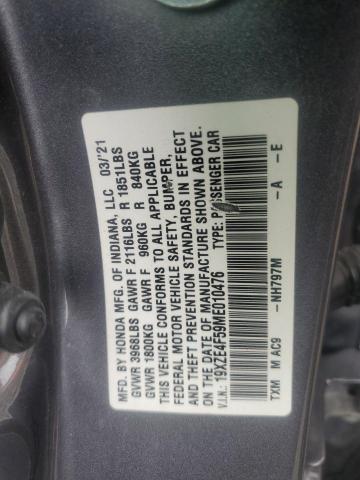 2021 HONDA INSIGHT EX #3309626079