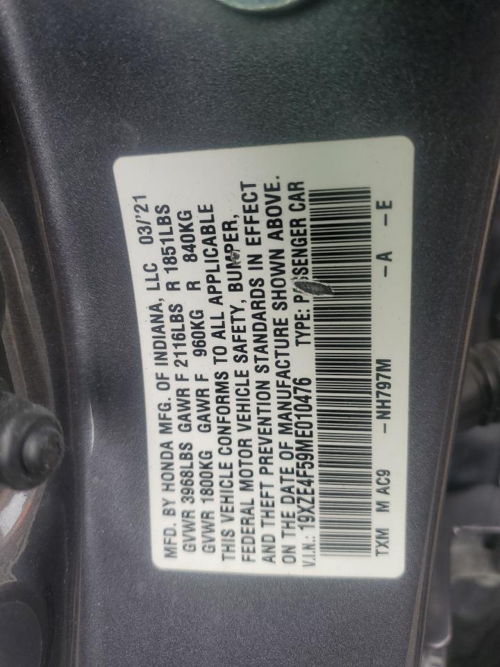 Lot #3309626079 2021 HONDA INSIGHT EX