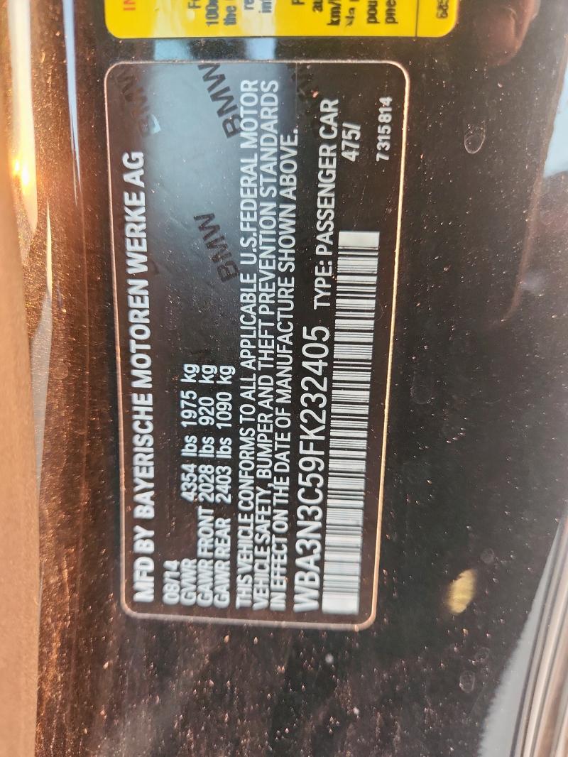 2015 BMW 428 I WBA3N3C59FK232405