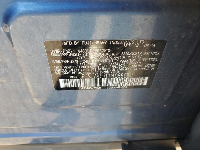 2015 SUBARU FORESTER 2 JF2SJAKC7FH498566