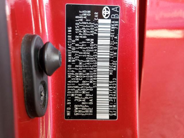 2016 TOYOTA COROLLA L - 5YFBURHE6GP563412