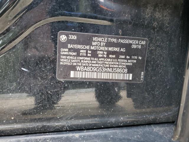 2017 BMW 330 XI WBA8D9G53HNU58608