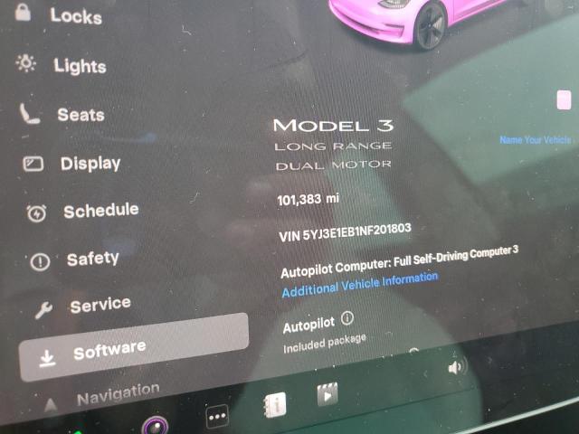 2022 TESLA MODEL 3 5YJ3E1EB1NF201803