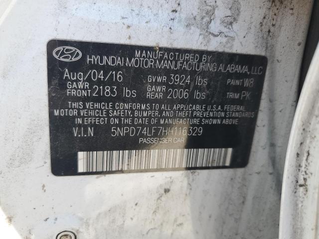 2017 HYUNDAI ELANTRA SE 5NPD74LF7HH116329