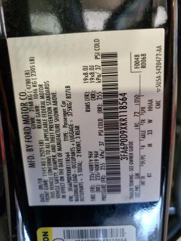 2019 FORD FUSION TIT 3FA6P0D9XKR118564