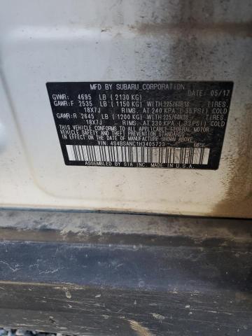 2017 SUBARU OUTBACK 2.5I LIMITED 4S4BSANC1H3405723