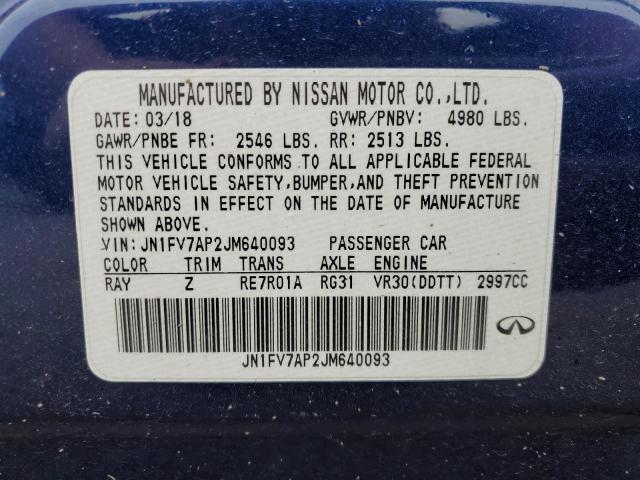 2018 INFINITI Q50 RED SP - JN1FV7AP2JM640093