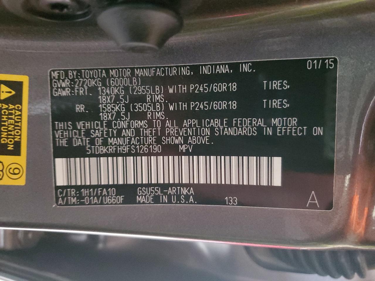 TOYOTA HIGHLANDER LE