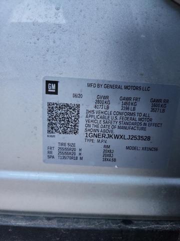 2020 CHEVROLET TRAVERSE RS 1GNERJKWXLJ253528