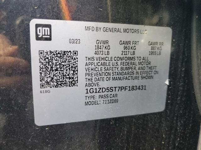 2023 CHEVROLET MALIBU LT 1G1ZD5ST7PF183431