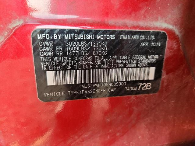 2023 MITSUBISHI MIRAGE SE ML32AWHJ9PH005900