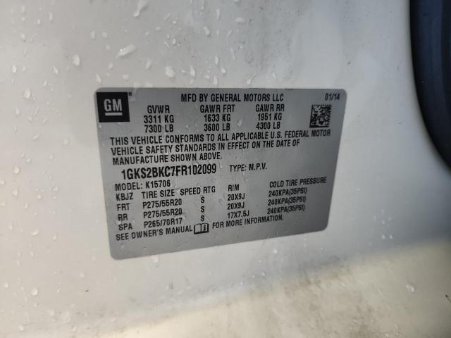 2015 GMC YUKON SLT - 1GKS2BKC7FR102099