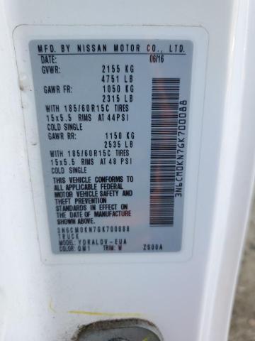 2016 NISSAN NV200 2.5S 3N6CM0KN7GK700088