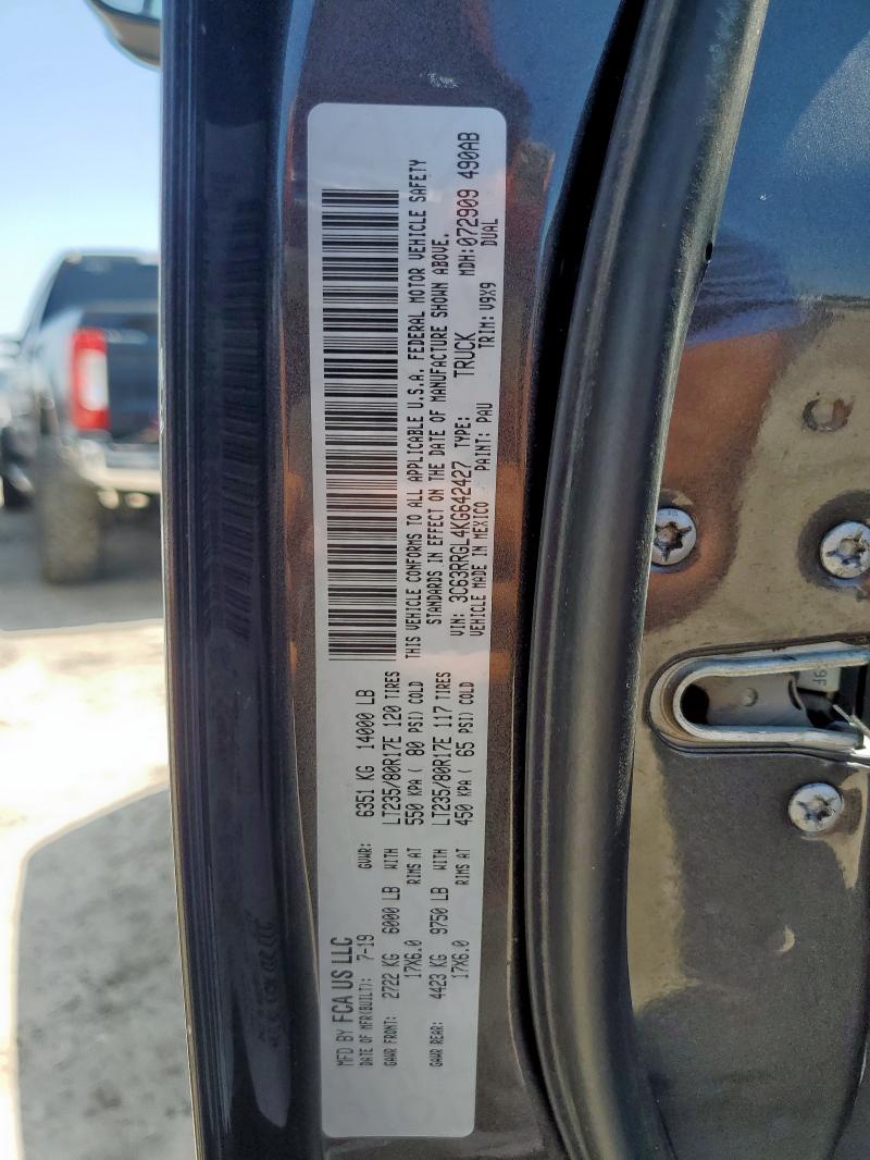 2019 RAM 3500 TRADE 3C63RRGL4KG642427