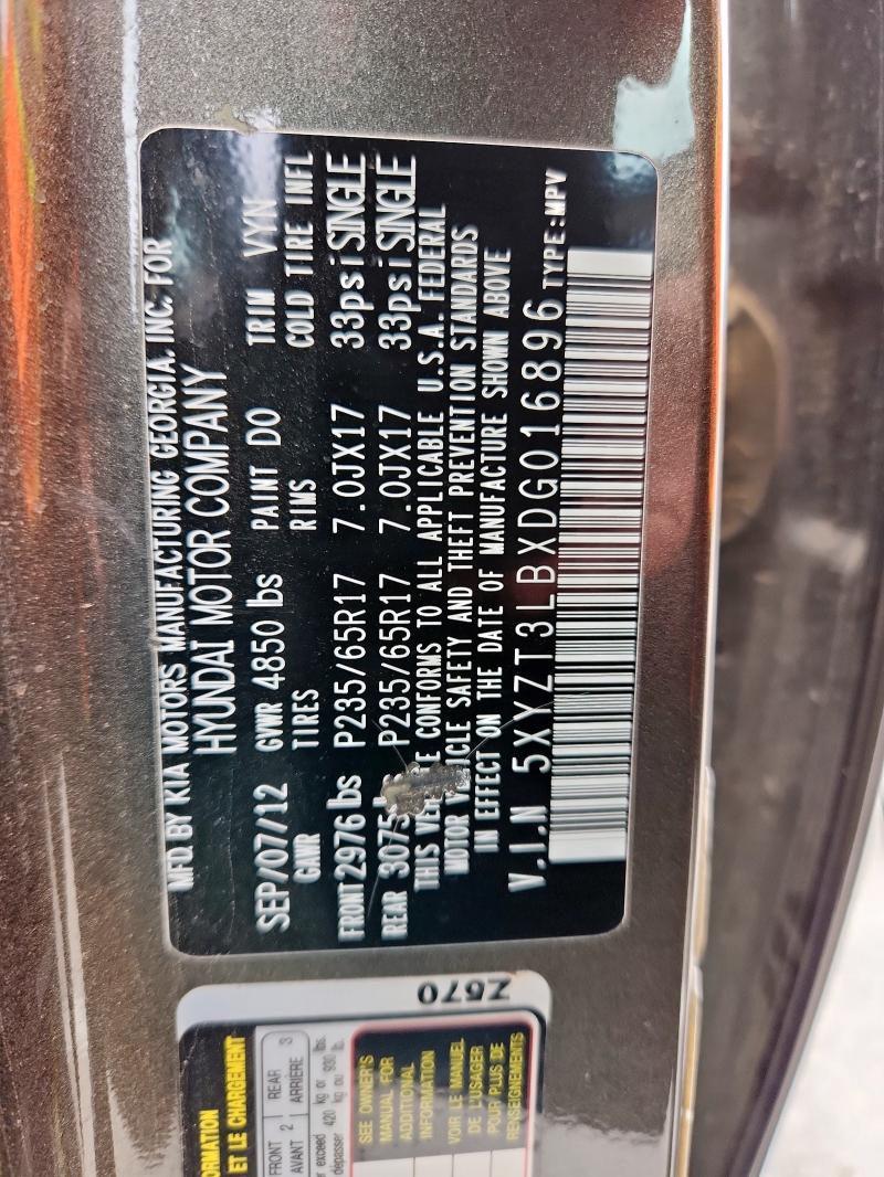 2013 HYUNDAI SANTA FE S #3292645590