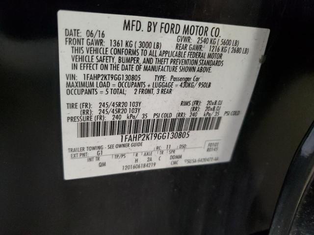 2016 FORD TAURUS SHO 1FAHP2KT9GG130805