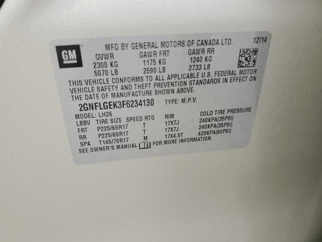 2015 CHEVROLET EQUINOX LT 2GNFLGEK3F6234130