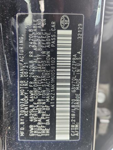 2021 TOYOTA CAMRY TRD 4T1KZ1AK1MU058102