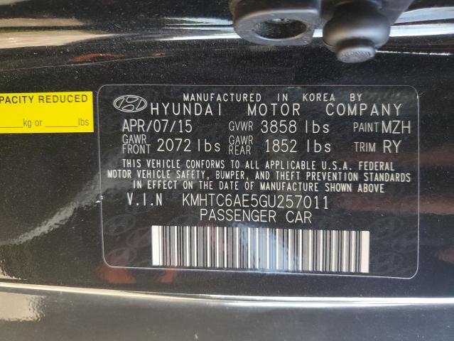 2016 HYUNDAI VELOSTER T KMHTC6AE5GU257011