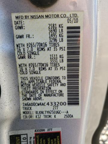 2010 NISSAN FRONTIER KING CAB SE #3303574932