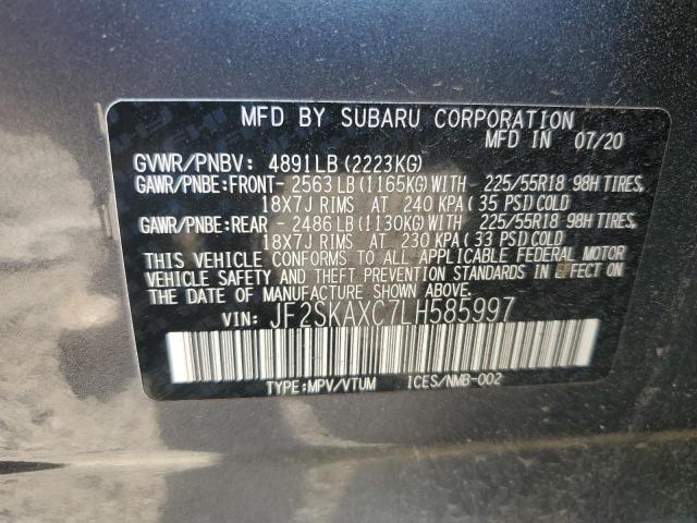 2020 SUBARU FORESTER TOURING JF2SKAXC7LH585997