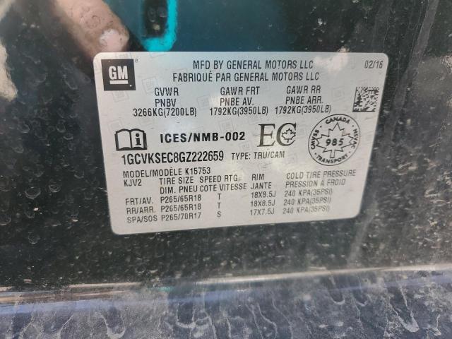 2016 CHEVROLET SILVERADO K1500 LTZ 1GCVKSEC8GZ222659