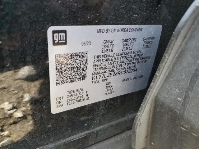 2024 CHEVROLET TRAX 2RS KL77LJE28RC078234