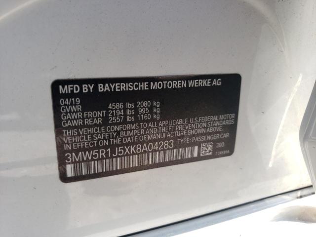 2019 BMW 330I 3MW5R1J5XK8A04283