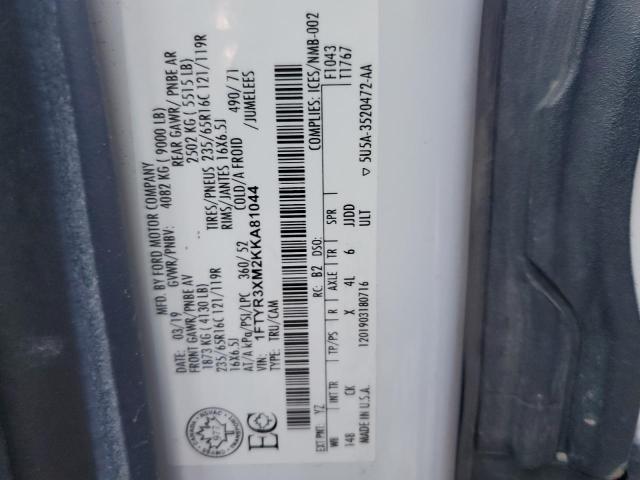 2019 FORD TRANSIT T- 1FTYR3XM2KKA81044