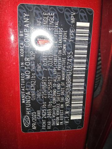 2023 HYUNDAI KONA SEL KM8K33AG8PU187435