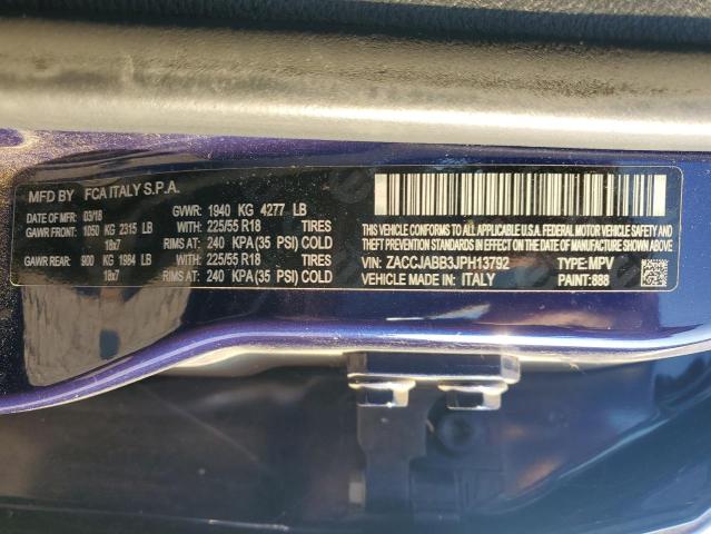 2018 JEEP RENEGADE LATITUDE - ZACCJABB3JPH13792