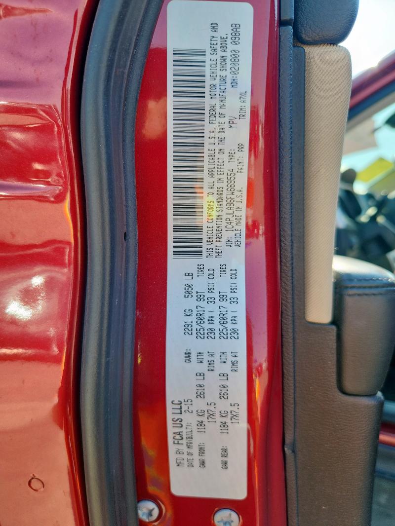 2015 JEEP CHEROKESPT 1C4PJLAB6FW669554