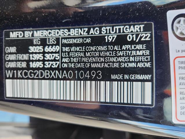 2022 MERCEDES-BENZ EQS SEDAN 450+ W1KCG2DBXNA010493