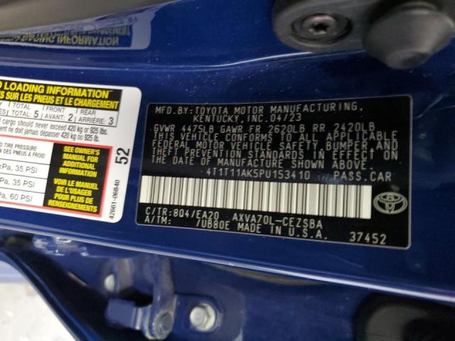 2023 TOYOTA CAMRY SE N 4T1T11AK5PU153410