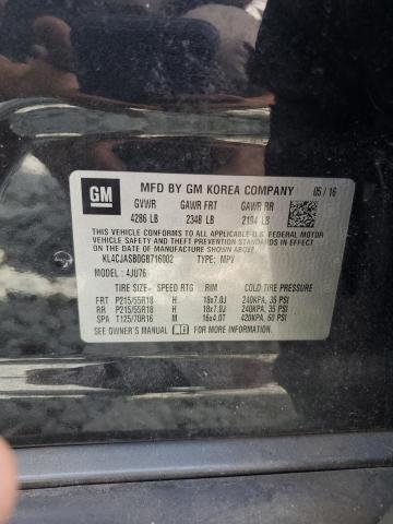 2016 BUICK ENCORE KL4CJASB0GB716002