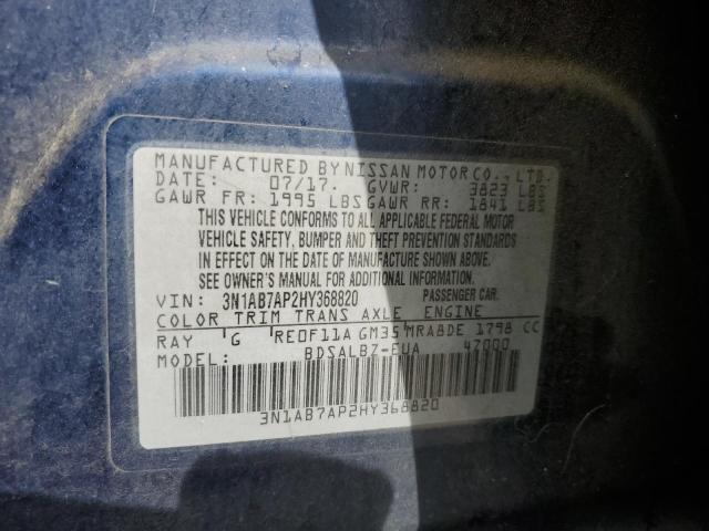 2017 NISSAN SENTRA S #3253735004