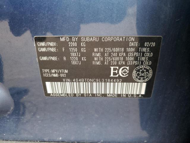 2020 SUBARU OUTBACK LI 4S4BTDNC9L3184492