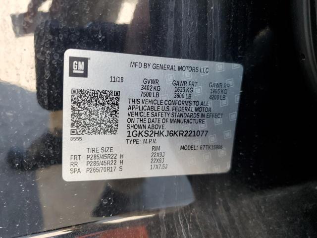 2019 GMC YUKON XL DENALI 1GKS2HKJ6KR221077