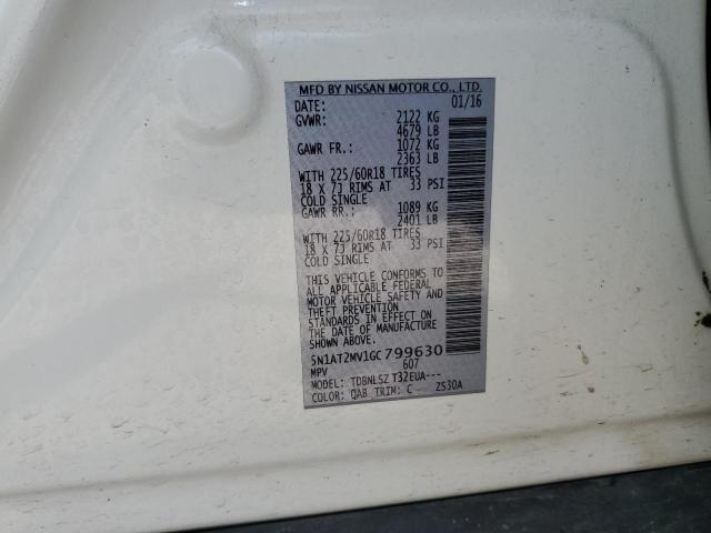 2016 NISSAN ROUGE 5N1AT2MV1GC799630