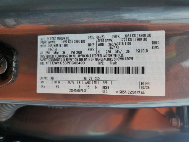 2023 FORD F150 SUPER - 1FTEW1C53PFC06499