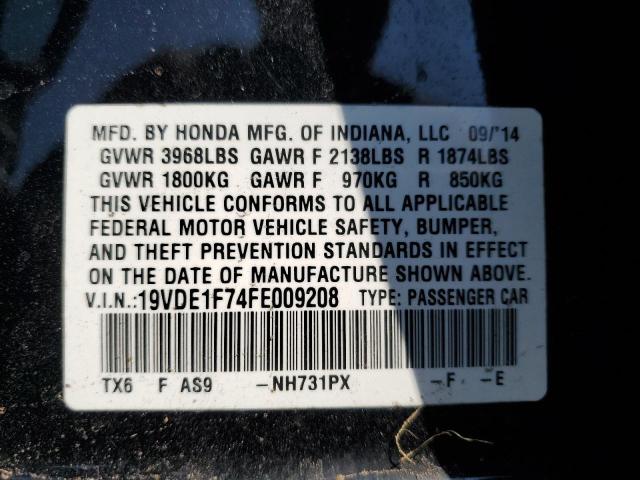 2015 ACURA ILX 20 TEC 19VDE1F74FE009208
